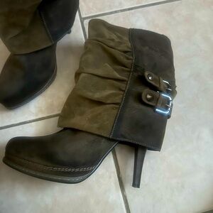 Brand new green booties ( never worn)